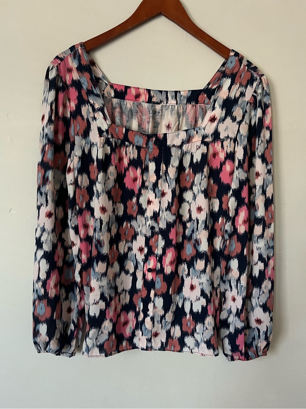 LOFT Women's bohemian colorful Multicolor Patterned Blouse M